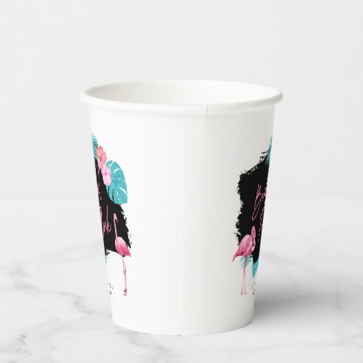 Gobelets En Papier Flamingo Demoiselle d'Honneur Troupeau de Mariage  (Droite)