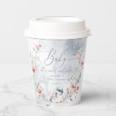 Gobelets En Papier Flammes de neige d'hiver Bébé son froid à l'extéri (Recto)