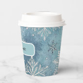 Gobelets En Papier Flammes de neige d'hiver Noël (Verso)