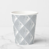 Gobelets En Papier Flammes de neige en gris et blanc* (Recto)