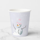 Gobelets En Papier Flammes de neige gelées bonhomme de neige fête d'a (Recto)