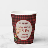 Gobelets En Papier Flannel Fling avant l'anneau   carreau rouge célib (Recto)
