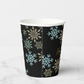 Gobelets En Papier Flèche de neige Noël Vert or (Droite)