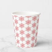 Gobelets En Papier Flèche de neige rouge hiver (Verso)