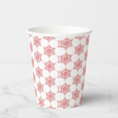Gobelets En Papier Flèche de neige rouge hiver (Droite)