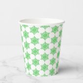 Gobelets En Papier Flèche de neige verte d'hiver (Verso)
