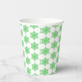Gobelets En Papier Flèche de neige verte d'hiver (Droite)