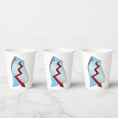 Gobelets En Papier Flèche rouge du graphique descendant