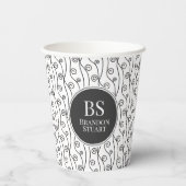 Gobelets En Papier Flèches noires et blanches (Verso)