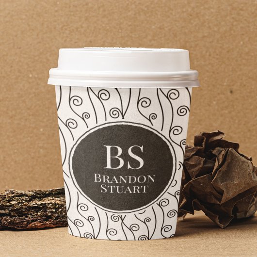 Gobelets En Papier Flèches noires et blanches