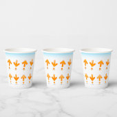 Gobelets En Papier Flèches orange