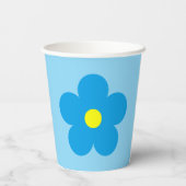 Gobelets En Papier Fleur bleue (Verso)