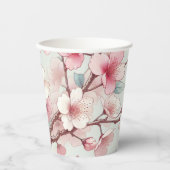 Gobelets En Papier Fleur de cerise (Recto)