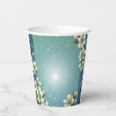 Gobelets En Papier Fleur de cerisier à bulles (Verso)