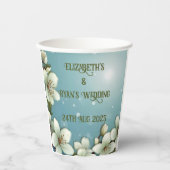 Gobelets En Papier Fleur de cerisier à bulles (Recto)