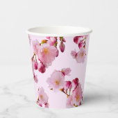 Gobelets En Papier Fleur de cerisier Branches rose 60e anniversaire (Verso)