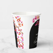 Gobelets En Papier Fleur de cerisier Sakura noir blanc Anniversaire (Gauche)