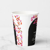 Gobelets En Papier Fleur de cerisier Sakura noir blanc Anniversaire (Droite)