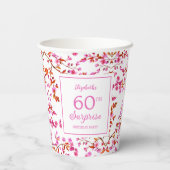 Gobelets En Papier Fleur de cerisier Surprise rose Anniversaire (Verso)