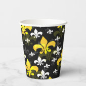 Gobelets En Papier Fleur De Lis Blanc Jaune (Verso)