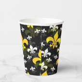 Gobelets En Papier Fleur De Lis Blanc Jaune (Droite)
