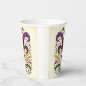 Gobelets En Papier Fleur de lis jaune et vert violet (Droite)