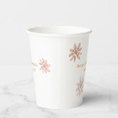 Gobelets En Papier Fleur de marguerite sauvage personnalisable et fêt (Droite)