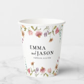 Gobelets en papier Fleur de mariage sauvage (Recto)