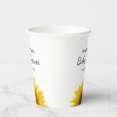 Gobelets En Papier Fleur de tournesol moderne Baby shower simple (Droite)