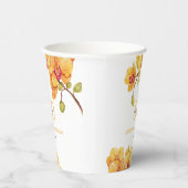 Gobelets En Papier Fleur d'orchidée jaune Anniversaire botanique (Droite)