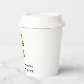 Gobelets En Papier Fleur jaune orange propager le bonheur (Gauche)