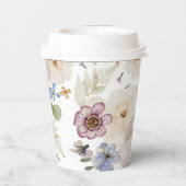 Gobelets En Papier Fleur Moderne (Verso)