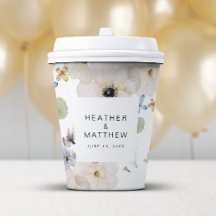 Gobelets En Papier Fleur Moderne