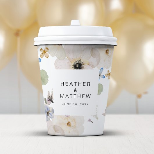 Gobelets En Papier Fleur Moderne