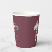 Gobelets En Papier Fleur rose Gros 12e anniversaire fille photo Colla (Droite)