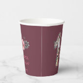 Gobelets En Papier Fleur rose Gros 14e anniversaire fille photo Colla (Droite)