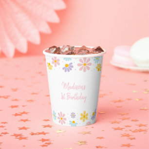 Gobelets En Papier Fleur rose pâle