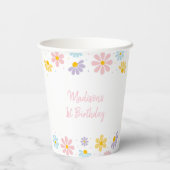 Gobelets En Papier Fleur rose pâle (Verso)