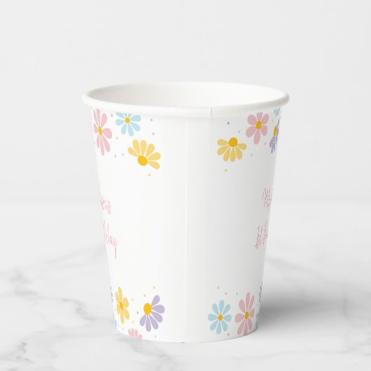 Gobelets En Papier Fleur rose pâle (Droite)