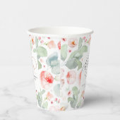 Gobelets En Papier Fleur rose pâle Élégante Cheveux (Droite)