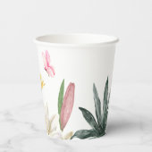 Gobelets En Papier Fleur rose rose rustique (Verso)