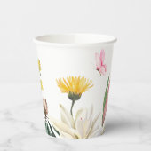 Gobelets En Papier Fleur rose rose rustique (Gauche)