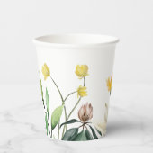 Gobelets En Papier Fleur rose rose rustique (Recto)