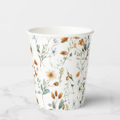 Gobelets En Papier Fleur sauvage aquarelle élégant (Verso)