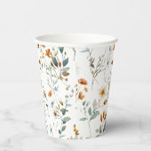 Gobelets En Papier Fleur sauvage aquarelle élégant (Droite)