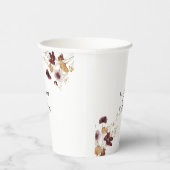 Gobelets En Papier Fleur sauvage Aquarelle Florale Calligraphie Maria (Droite)