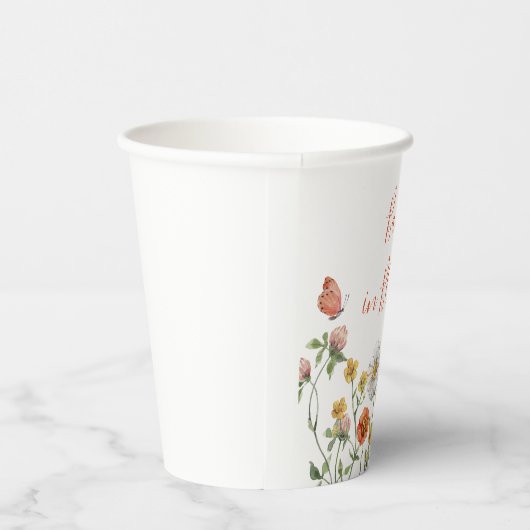 Gobelets En Papier Fleur sauvage bébé dans le baby shower en fleurs (Droite)