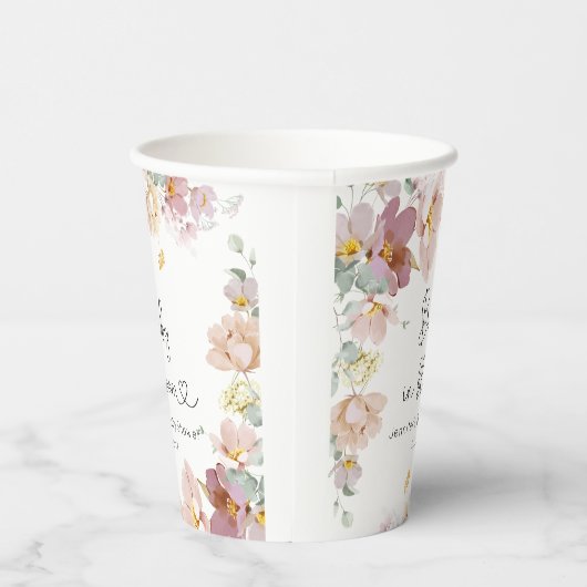 Gobelets En Papier Fleur sauvage bébé en baby shower fleuri (Droite)