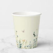 Gobelets En Papier Fleur sauvage bébé en baby shower fleuri (Verso)