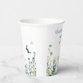 Gobelets En Papier Fleur sauvage bébé en baby shower fleuri (Droite)